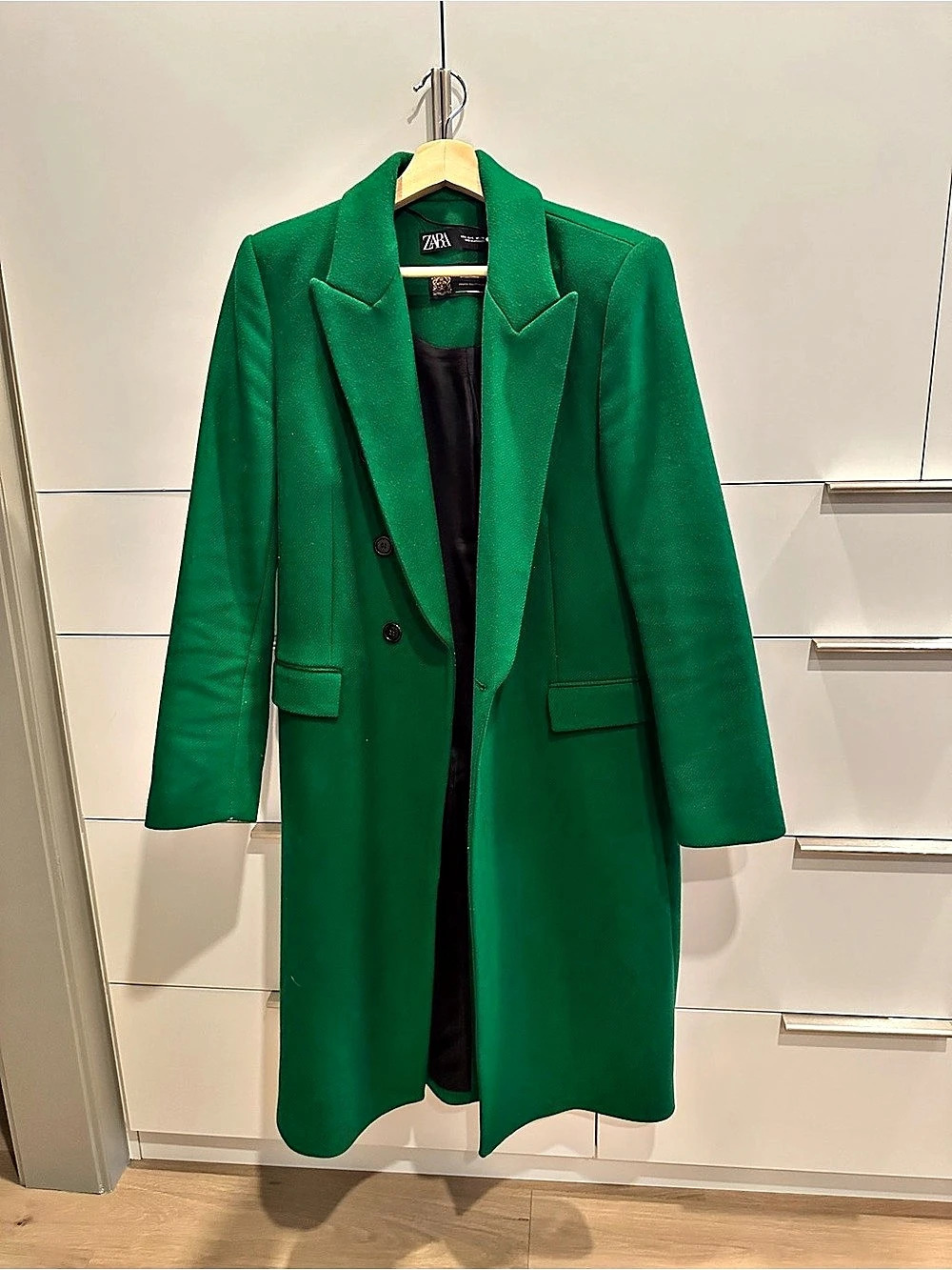 Zara Manteco Green Wool Coat (Large)